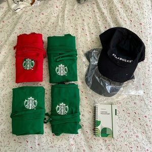 Starbucks Barista Bundle - Aprons, Hats, Coffee